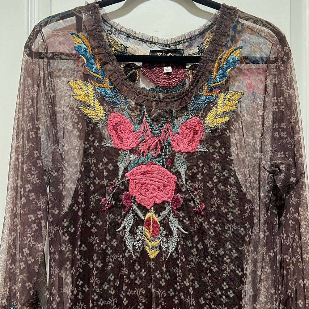 Johnny Was embroidered dress